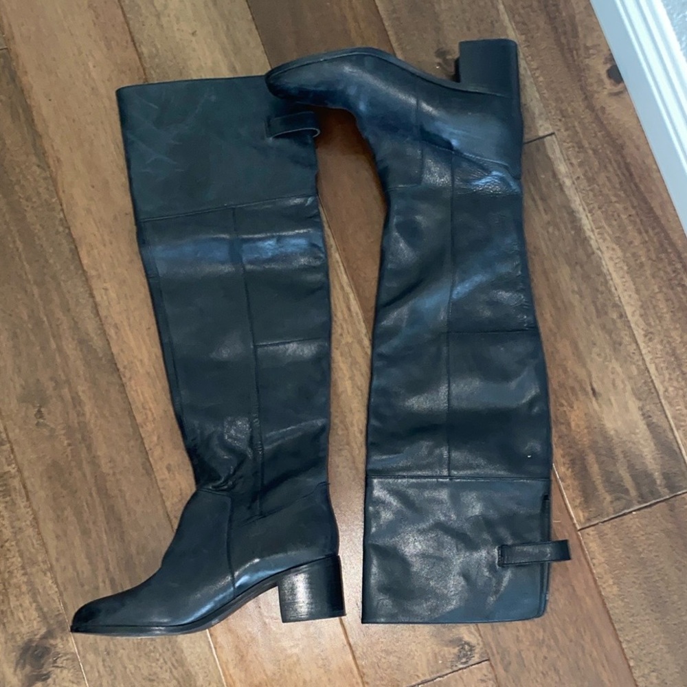ALDO Black Over the Knee Tall Riding Boots - Picture 2 of 3